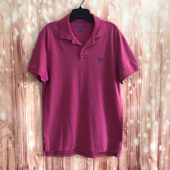 American Eagle Outfitters Other - American Eagle Pink Athletic Fit Polo Shirt